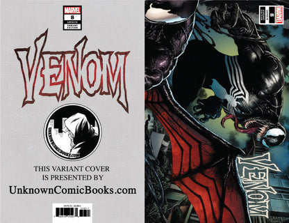 VENOM #8 UNKNOWN COMIC BOOKS SUAYAN EXCLUSIVE 11/14/2018