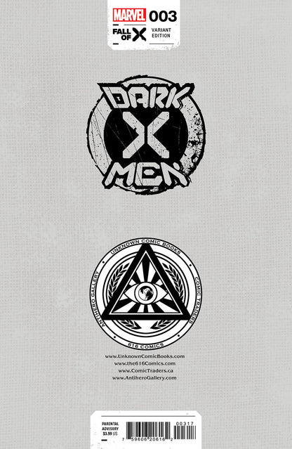 [FOIL] DARK X-MEN #3 [FALL] UNKNOWN COMICS DAVID NAKAYAMA EXCLUSIVE VIRGIN VAR (10/25/2023)