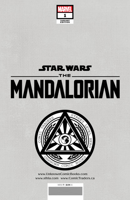 STAR WARS: THE MANDALORIAN #1 UNKNOWN COMICS TYLER KIRKHAM EXCLUSIVE VIRGIN VAR (07/06/2022)