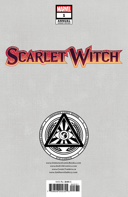 SCARLET WITCH ANNUAL #1 UNKNOWN COMICS R1C0 EXCLUSIVE VIRGIN VAR (06/21/2023)