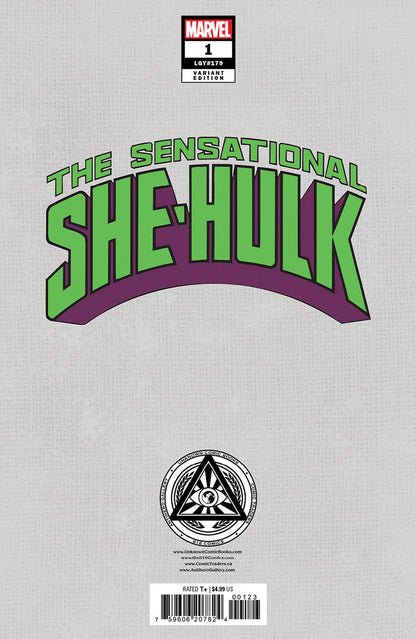 SENSATIONAL SHE-HULK #1 UNKNOWN COMICS KAARE ANDREWS EXCLUSIVE VIRGIN VAR (10/18/2023)