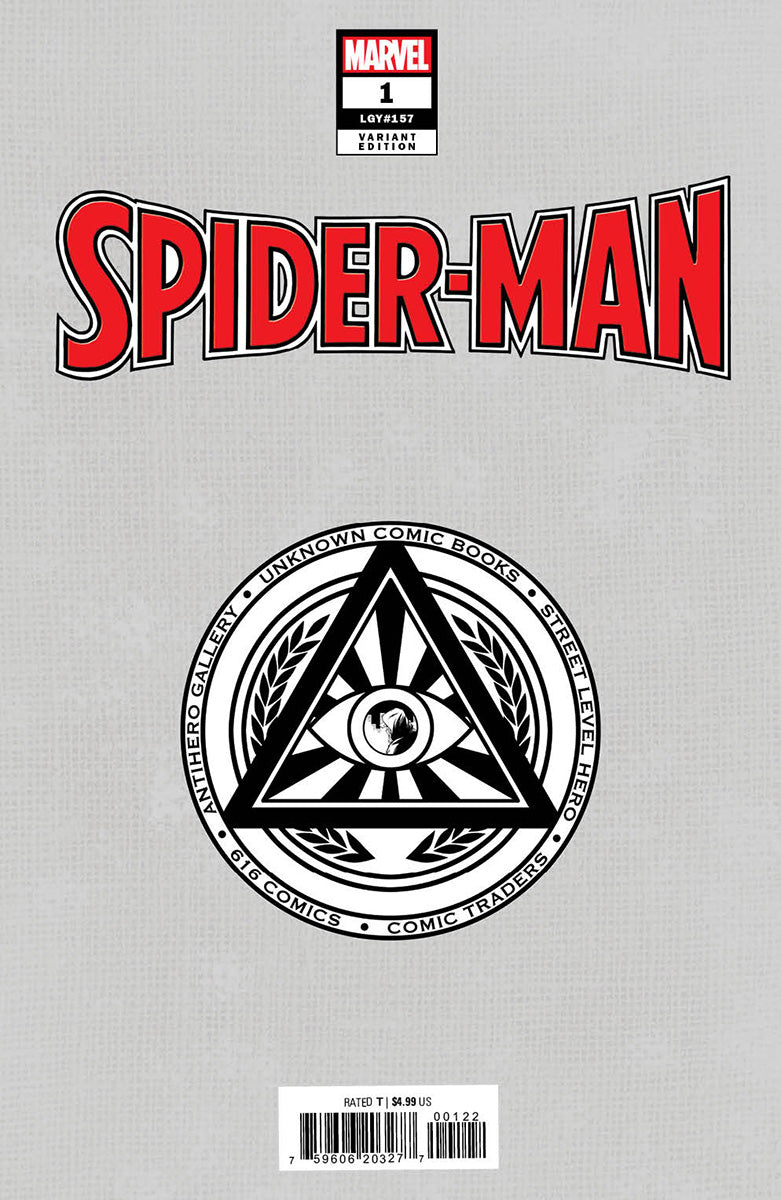 SPIDER-MAN #1 UNKNOWN COMICS R1C0 EXCLUSIVE VIRGIN VAR (10/05/2022)