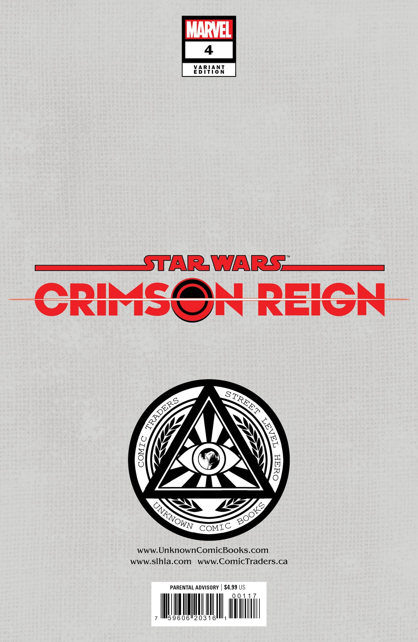 STAR WARS: CRIMSON REIGN 4 UNKNOWN COMICS TYLER KIRKHAM EXCLUSIVE VIRGIN VAR (04/06/2022) (04/27/2022)