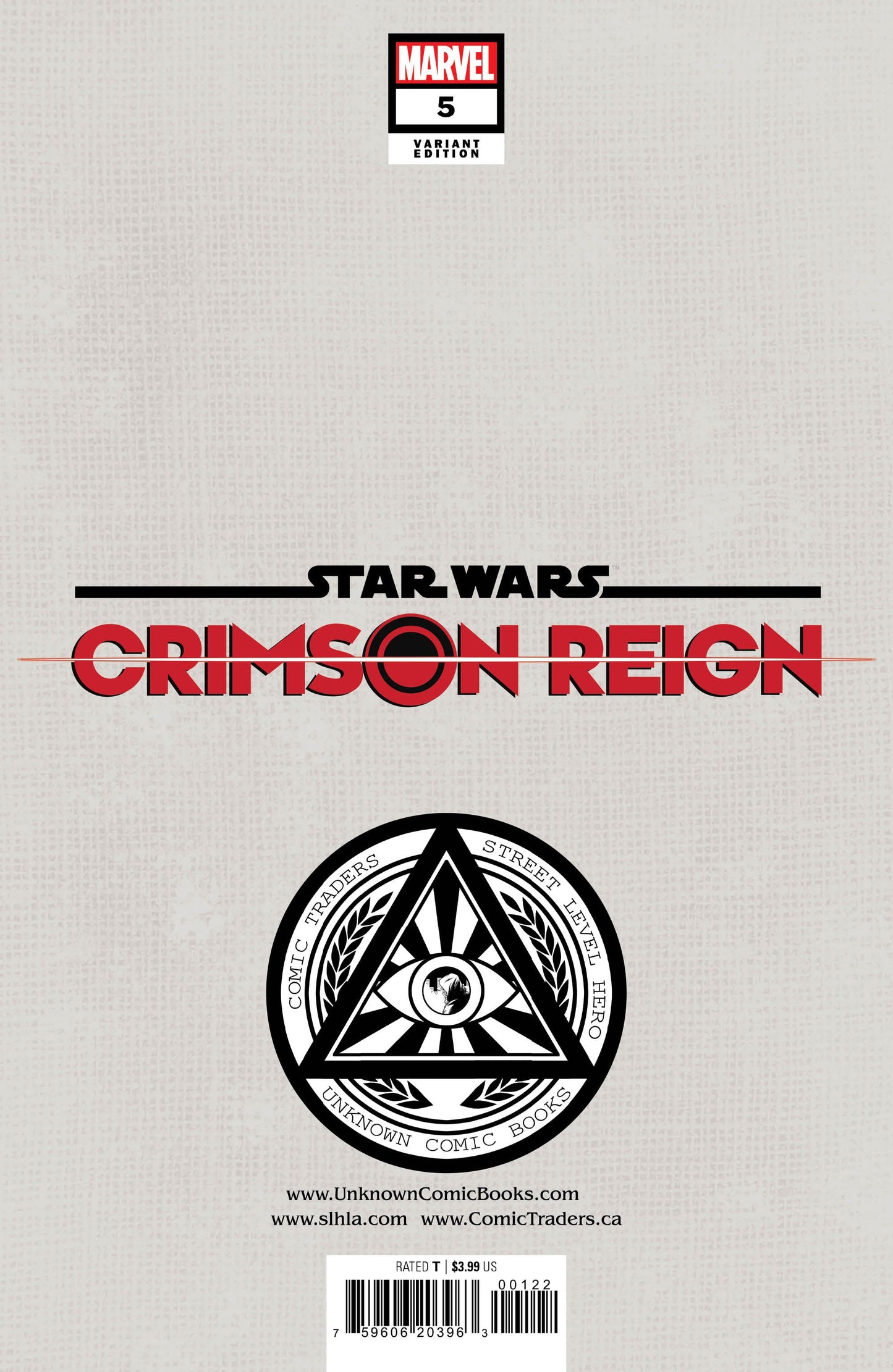 STAR WARS: CRIMSON REIGN 5 UNKNOWN COMICS TYLER KIRKHAM EXCLUSIVE VIRGIN VAR (06/22/2022)