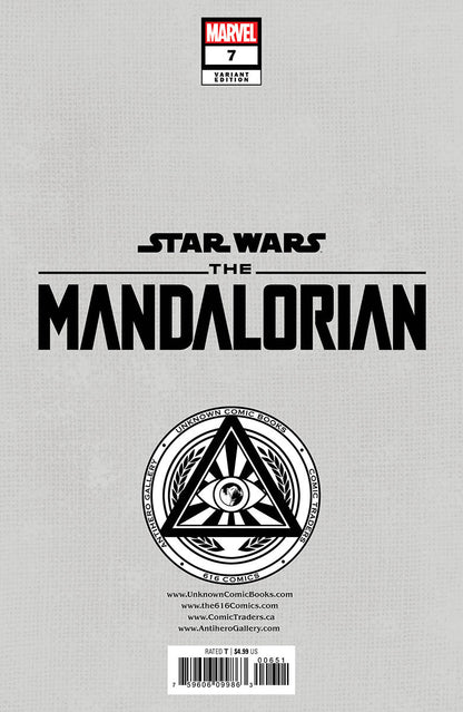 STAR WARS: THE MANDALORIAN #7 UNKNOWN COMICS KAARE ANDREWS EXCLUSIVE VIRGIN VAR (01/11/2023)