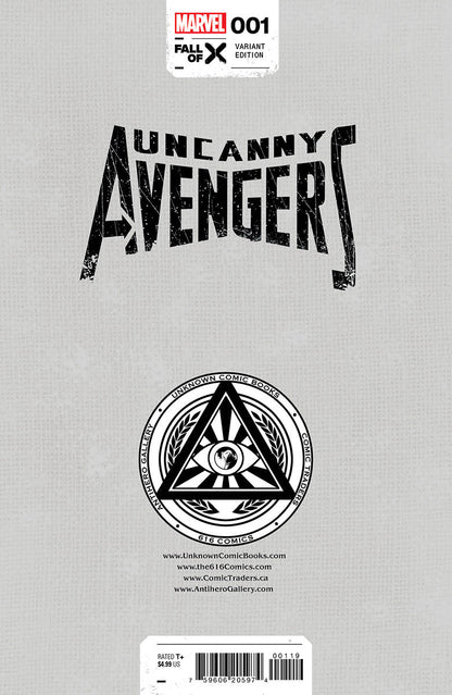 UNCANNY AVENGERS #1 [G.O.D.S., FALL] UNKNOWN COMICS R1C0 EXCLUSIVE VAR (08/16/2023)