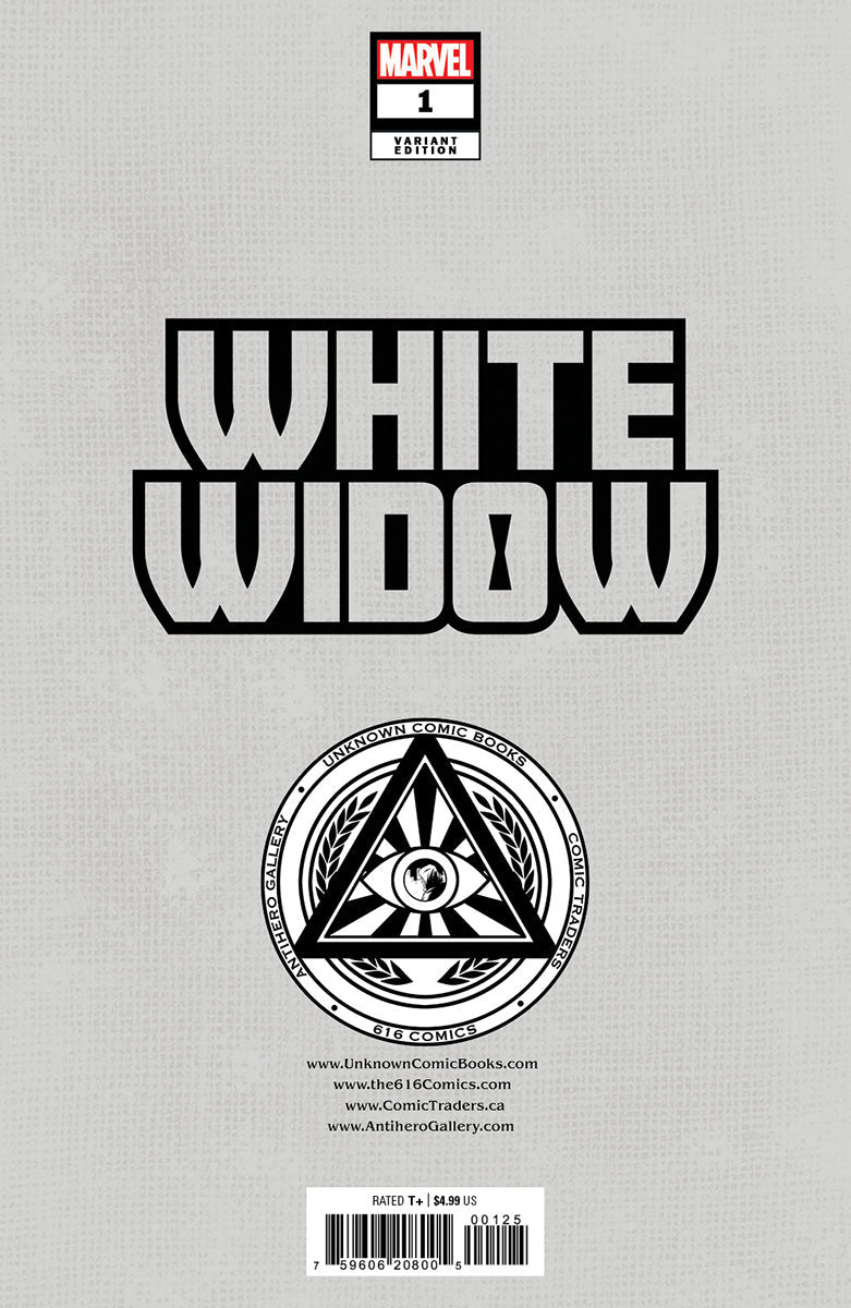 WHITE WIDOW #1 UNKNOWN COMICS MIGUEL MERCADO EXCLUSIVE VIRGIN VAR (11/01/2023) (12/27/2023)